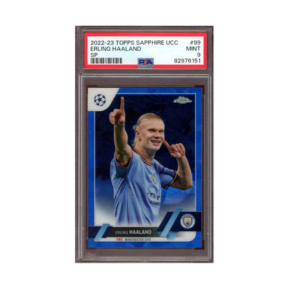 Erling Haaland 2022-23 Topps Sapphire UCC SP PSA 9