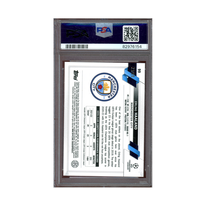 Erling Haaland 2022-23 Topps Sapphire UCC Yellow /99 PSA 9