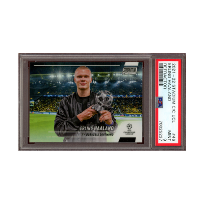 Erling Haaland 2021-22 Stadium Club Chrome Refractor PSA 9