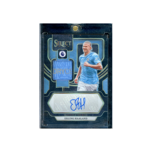 Erling Haaland 2023-24 Panini Select Premier League Patch Auto Black 1/1