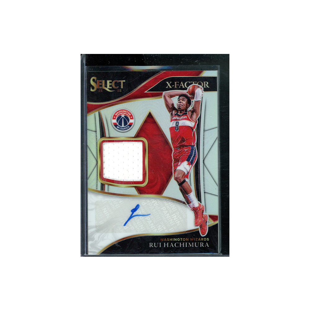 Rui Hachimura 2021-22 Panini Select Basketball X-Factor Patch Auto Silver /99