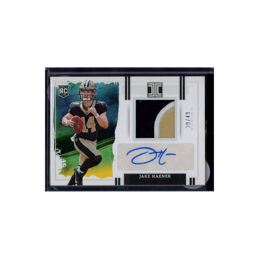 Jake Haener 2023 Panini Impeccable Football Rookie Patch Auto /49
