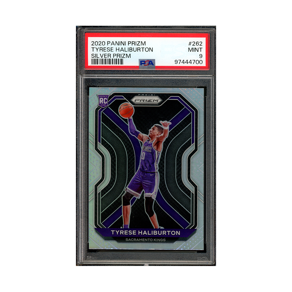 Tyrese Haliburton 2020-21 Panini Prizm Basketball Silver Prizm Rookie PSA 9