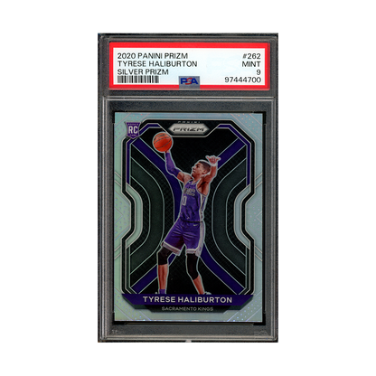 Tyrese Haliburton 2020-21 Panini Prizm Basketball Silver Prizm Rookie PSA 9