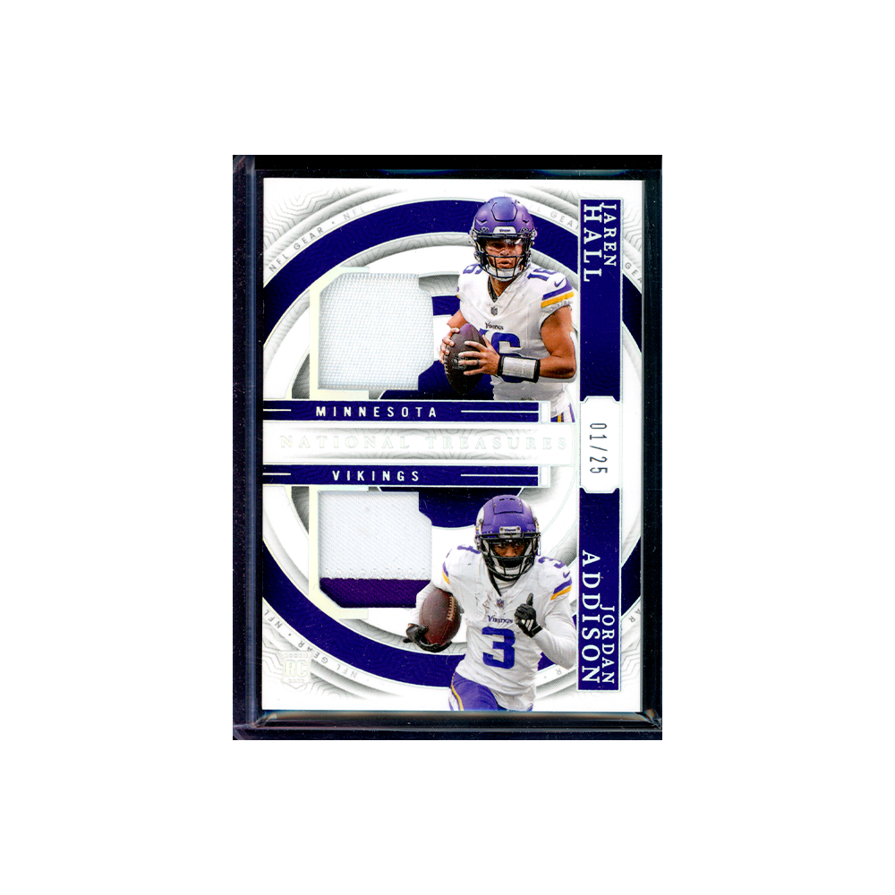 Addison & Hall 2023 Panini National Treasures Football Dual Rookie Patch /25