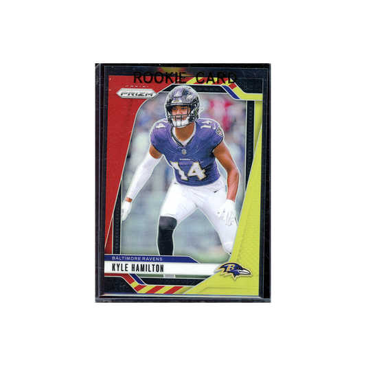 Kyle Hamilton 2024 Panini Prizm Football Red Yellow International /44
