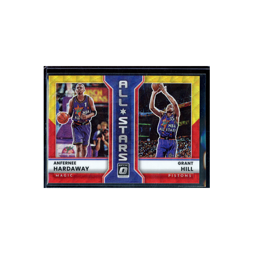 Hardaway & Hill 2022-23 Panini Donruss Optic Basketball All Stars Gold Red Wave /99