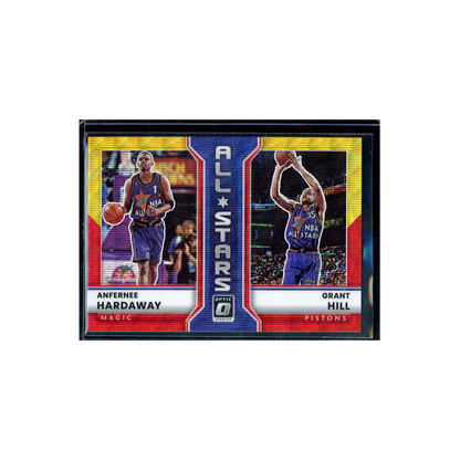 Hardaway & Hill 2022-23 Panini Donruss Optic Basketball All Stars Gold Red Wave /99