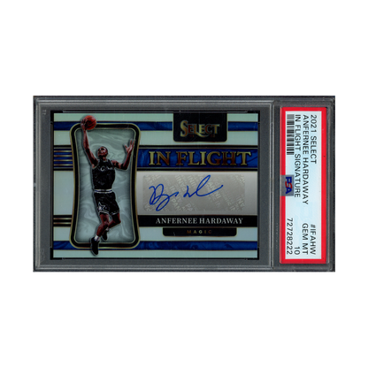 Anfernee Hardaway 2021 Panini Select Basketball In Flight Signatures Auto /149 PSA 10
