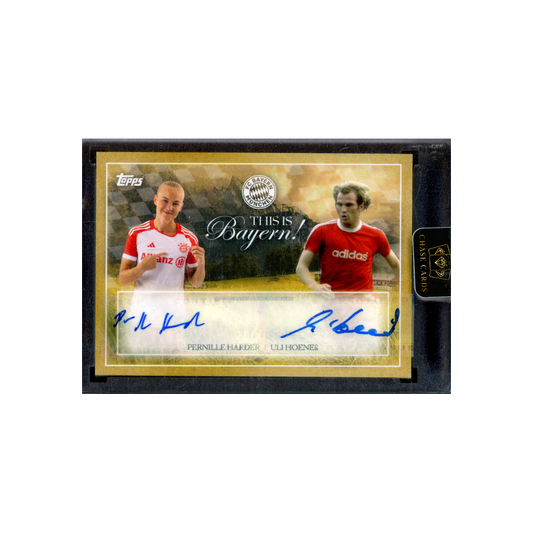 Pernille Harder & Uli Hoeneß 2024 Topps FC Bayern München Forever This is Bayern! Dual Auto
