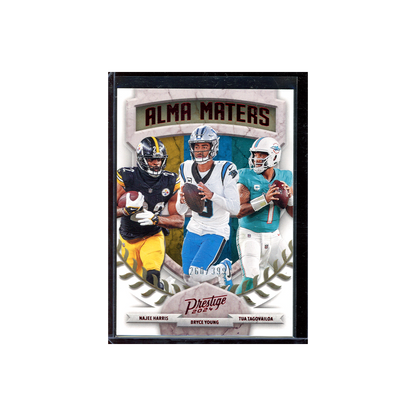 Harris / Young / Tagovailoa 2024 Panini Prestige Football Alma Maters /399