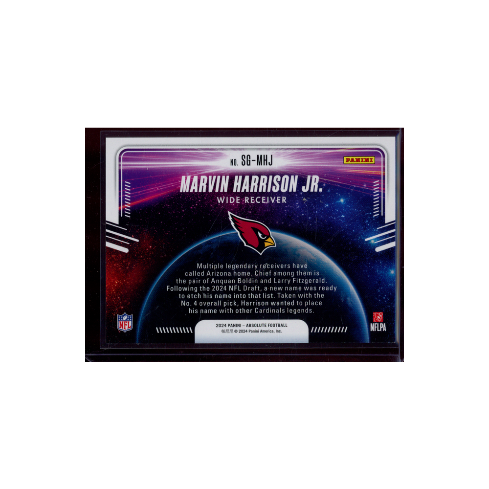 Marvin Harrison Jr. 2024 Panini Absolute Football Star Gazing Rookie Red /150