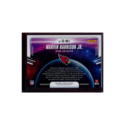 Marvin Harrison Jr. 2024 Panini Absolute Football Star Gazing Rookie Red /150