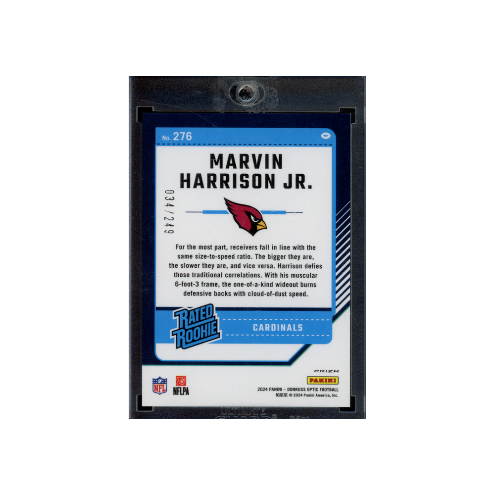 Marvin Harrison Jr 2024 Panini Donruss Optic Football Rated Rookie Orange /249