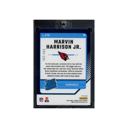 Marvin Harrison Jr 2024 Panini Donruss Optic Football Rated Rookie Orange /249