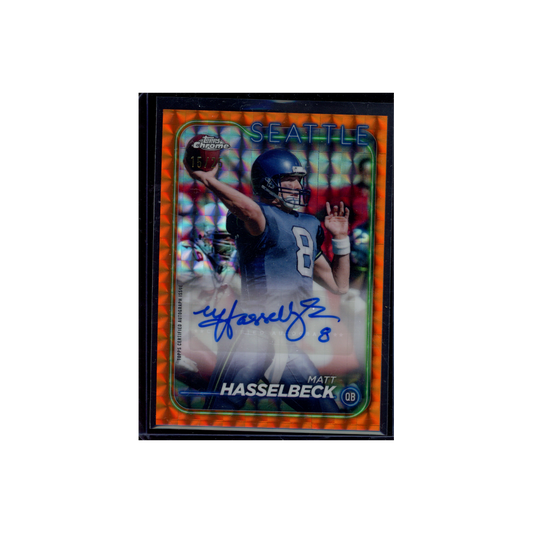 Matt Hasselbeck 2024 Topps Chrome Football Orange Auto /25