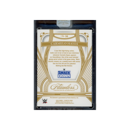 Carmelo Hayes 2024 Panini Flawless WWE Diamond Purple /8