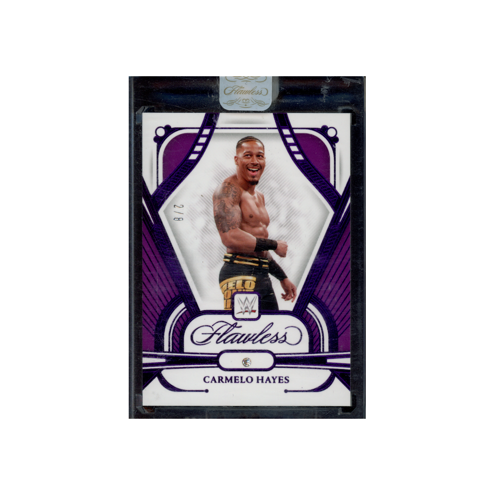 Carmelo Hayes 2024 Panini Flawless WWE Diamond Purple /8