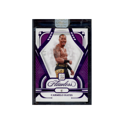 Carmelo Hayes 2024 Panini Flawless WWE Diamond Purple /8