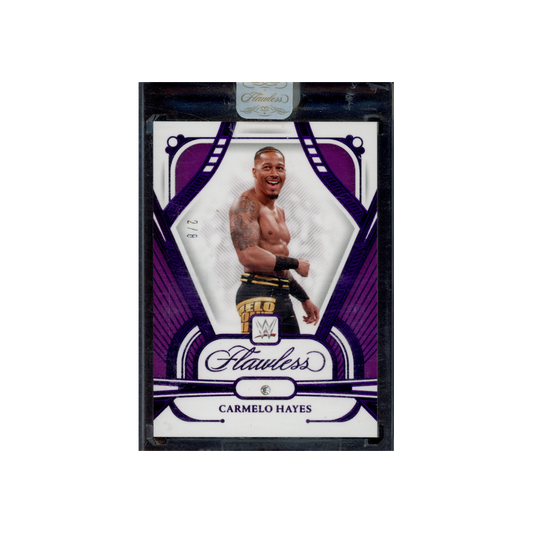 Carmelo Hayes 2024 Panini Flawless WWE Diamond Purple /8