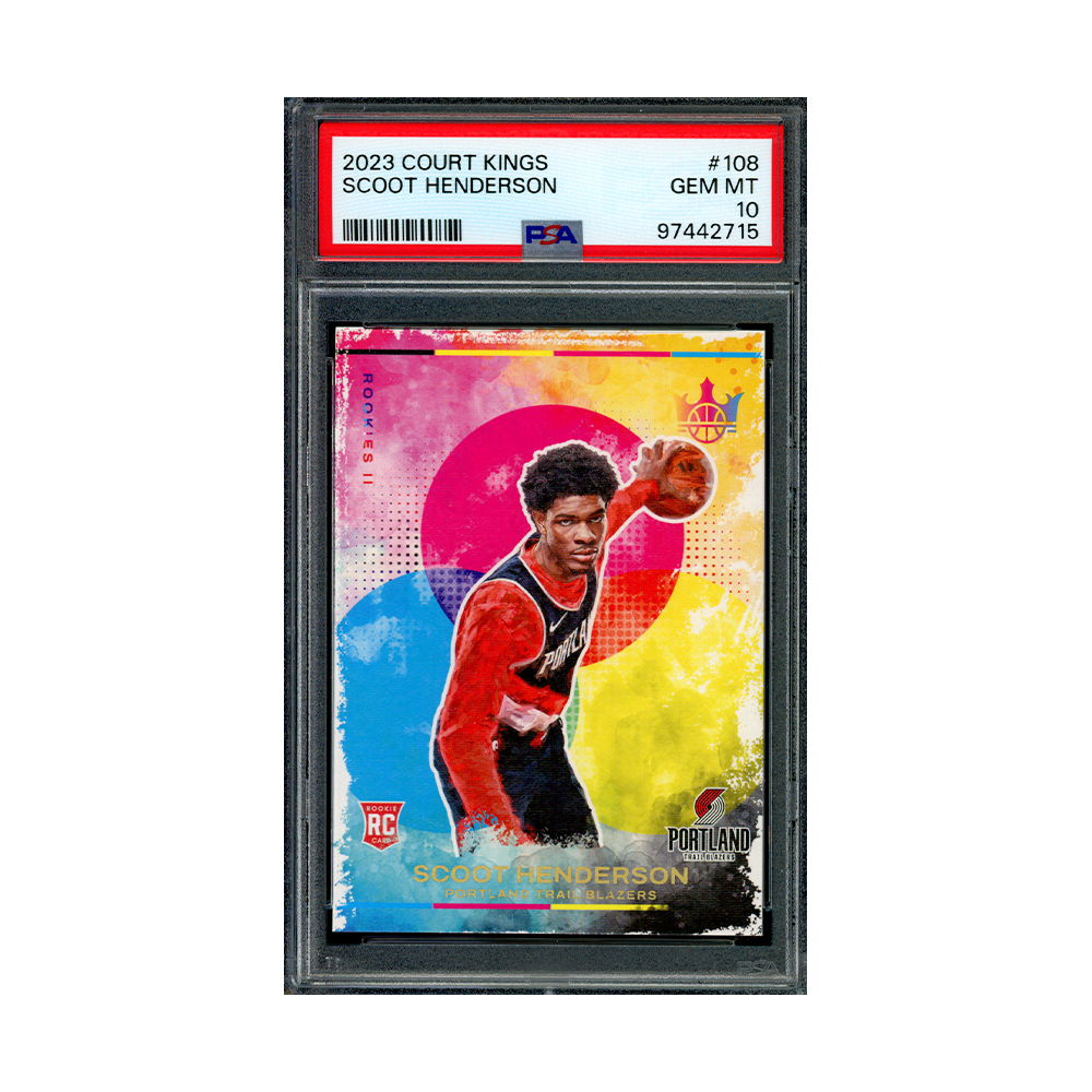 Scoot Henderson 2023-24 Panini Court Kings Basketball Rookies II PSA 10