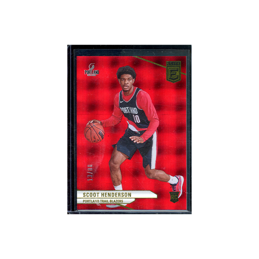 Scoot Henderson 2023-24 Panini Donruss Elite Basketball International Rookie Red /88