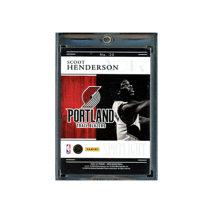 Scoot Henderson 2023-24 Panini Noir Basketball Spotlight Rookie