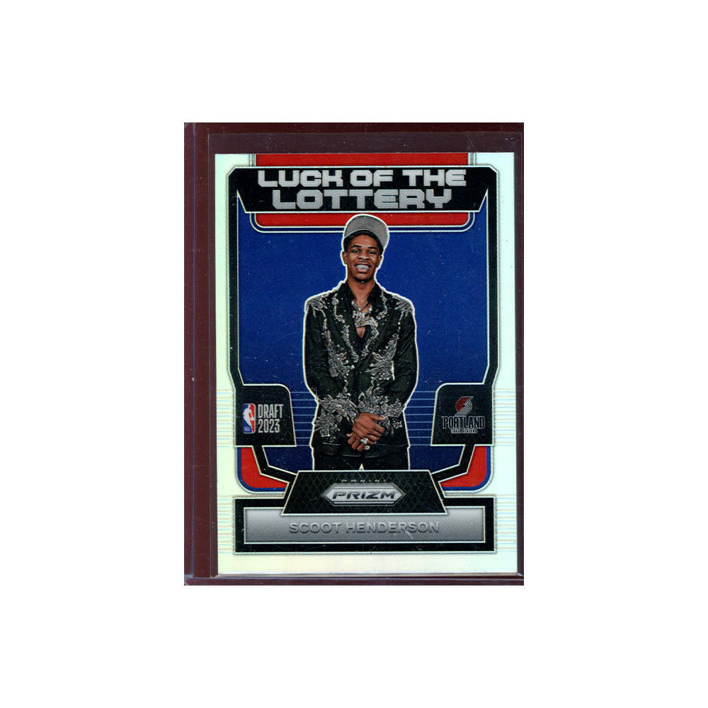 Scoot Henderson 2023-24 Panini Prizm Basketball Luck of the Lottery Silver Prizm Rookie