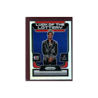 Scoot Henderson 2023-24 Panini Prizm Basketball Luck of the Lottery Silver Prizm Rookie