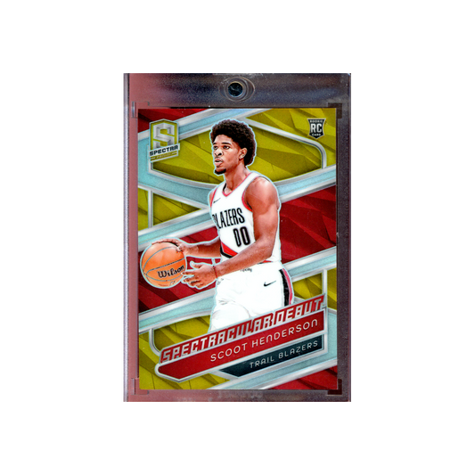 Scoot Henderson 2023-24 Panini Spectra Basketball Spectracular Debut Rookie Gold /10