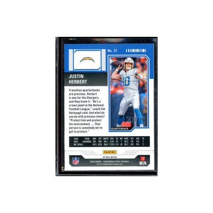 Justin Herbert 2023 Panini Contenders Optic Football Red /175