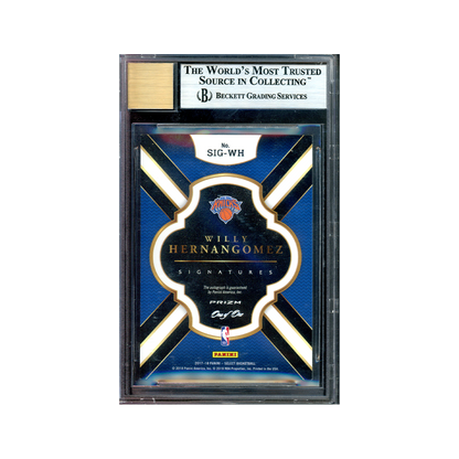 Willy Hernangomez 2017-18 Panini Select Basketball Black Auto 1/1 BGS 9/10