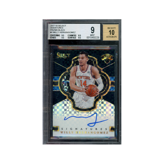 Willy Hernangomez 2017-18 Panini Select Basketball Black Auto 1/1 BGS 9/10