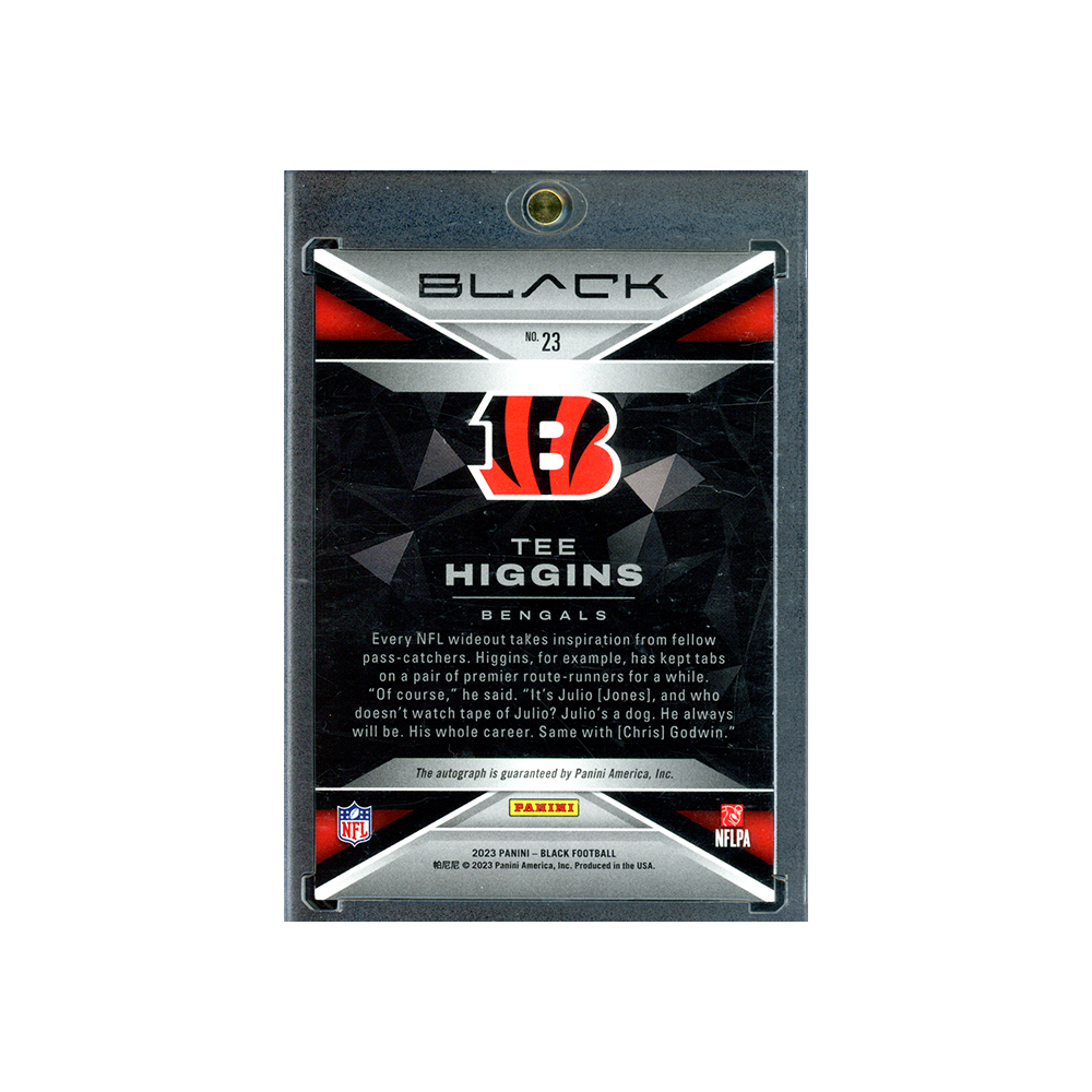 Tee Higgins 2023 Panini Black Football Auto /10