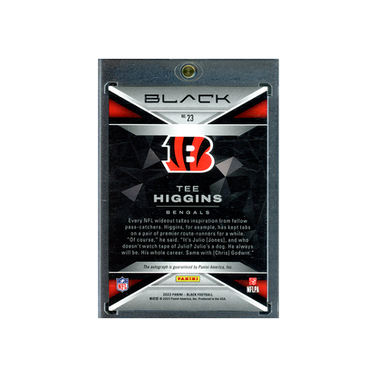 Tee Higgins 2023 Panini Black Football Auto /10