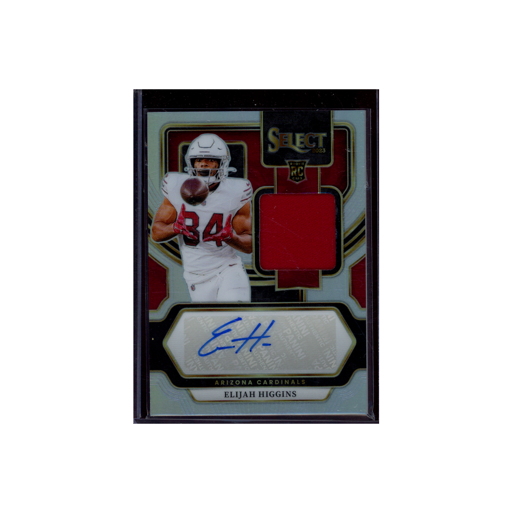 Elijah Higgins 2023 Panini Select Football Rookie Patch Auto /199