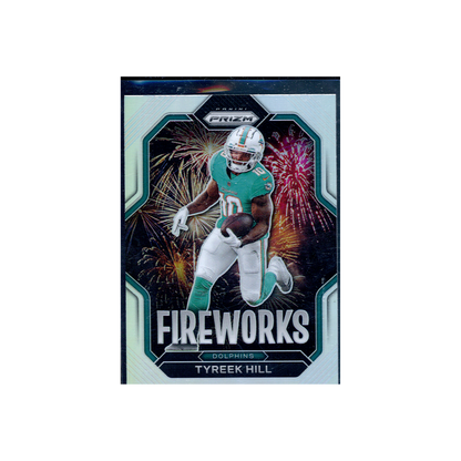 Tyreek Hill 2022 Panini Prizm Football Fireworks Silver Prizm