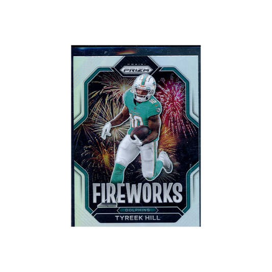 Tyreek Hill 2022 Panini Prizm Football Fireworks Silver Prizm