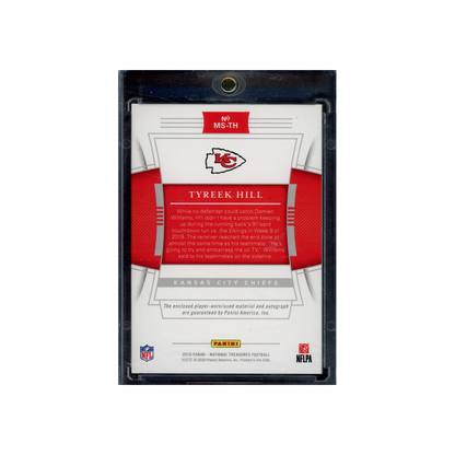 Tyreek Hill 2019 Panini National Treasures Football Patch Auto /25