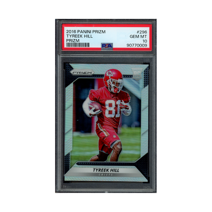 Tyreek Hill 2016 Panini Prizm Football Silver Prizm Rookie PSA 10