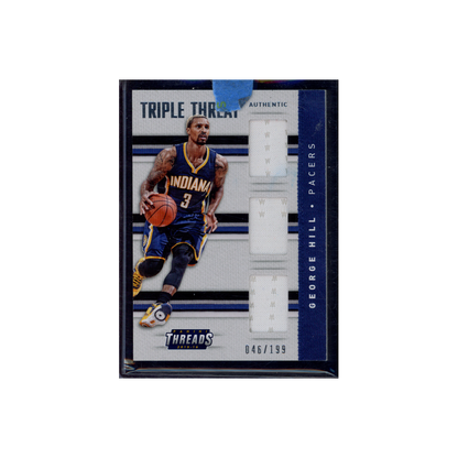 George Hill 2015-16 Panini Threads Basketball Triple Threat Game-Worn /199