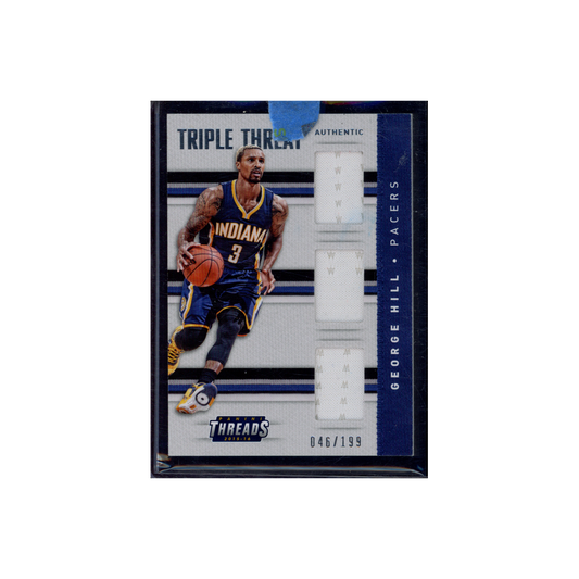 George Hill 2015-16 Panini Threads Basketball Triple Threat Game-Worn /199