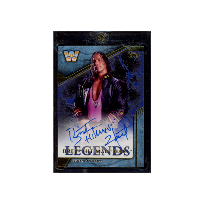 Bret Hit Man Hart 2017 Topps Legends of WWE Auto /25