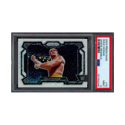 Hulk Hogan 2024 Panini Prizm WWE White Sparkle Prizm PSA 9