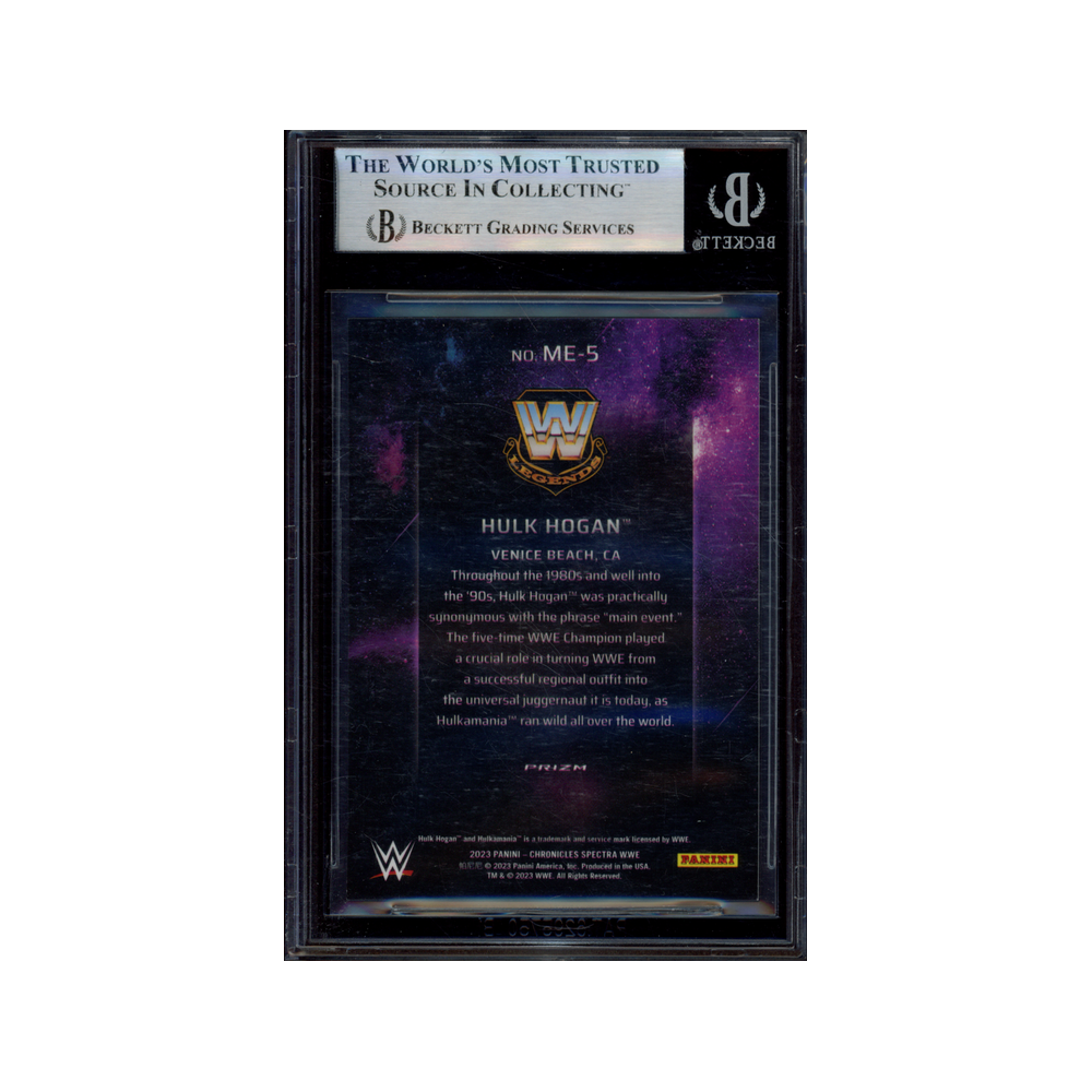 Hulk Hogan 2023 Panini Chronicles Spectra WWE Main Event BGS 9