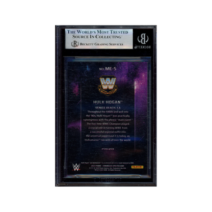 Hulk Hogan 2023 Panini Chronicles Spectra WWE Main Event BGS 9