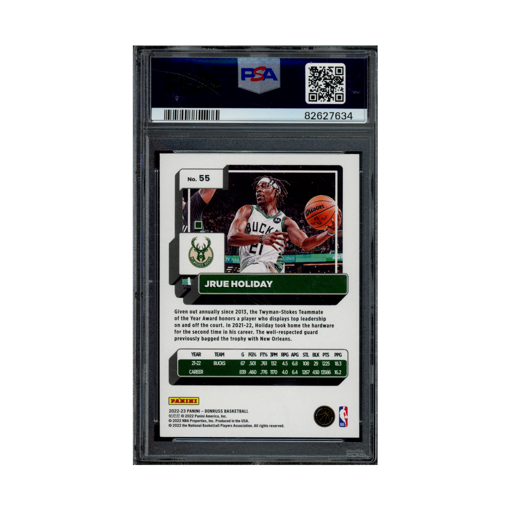 Jrue Holiday 2022 Panini Donruss Basketball Dragon Choice PSA 9