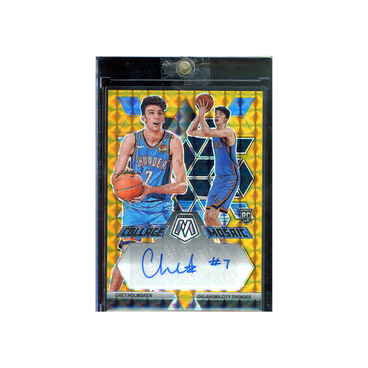 Chet Holmgren 2022-23 Panini Mosaic Basketball Collage Rookie Auto Gold /10