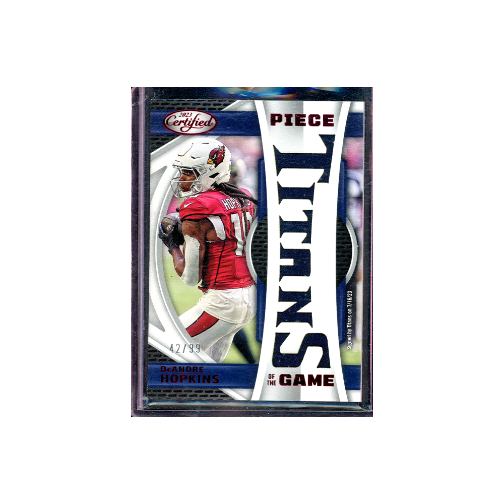 DeAndre Hopkins 2023 Panini Certified Football Piece of the Game Red /99