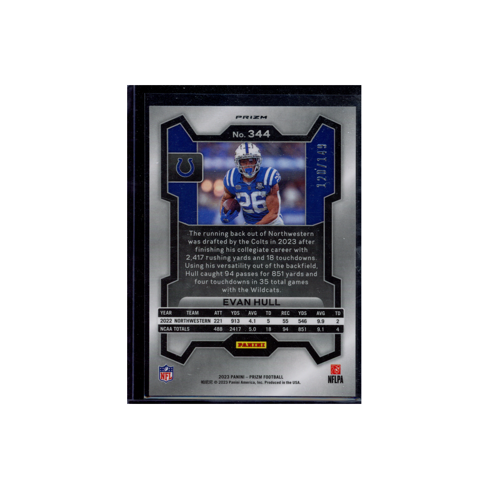 Evan Hull 2023 Panini Prizm Football Rookie Red Wave /149